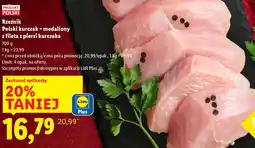 Lidl Polski kurczakmedaliony z fileta z piersi kurczaka oferta
