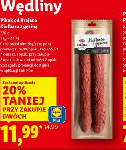 Lidl Pikok od Krajana Kiełbasa z gęsiną oferta