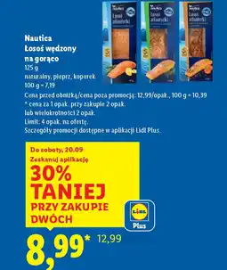 Lidl Losoś wędzony na gorąco Nautica oferta
