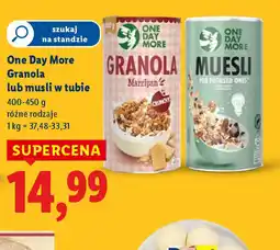 Lidl One Day More Granola lub musli w tubie oferta