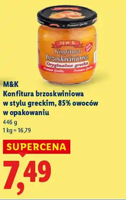 Lidl Konfitura brzoskwiniowa M&K oferta