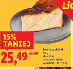 Lidl Sernik baskijski oferta