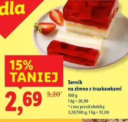 Lidl Sernik na zimno z truskawkami oferta