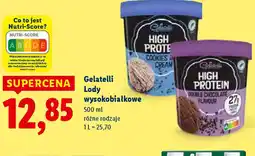 Lidl Lody Gelatelli wysokobiałkowe oferta