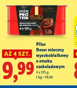 Lidl Pilos Deser mleczny wysokobiałkowy o smaku czekoladowym oferta