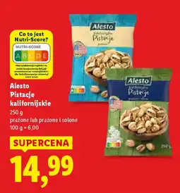 Lidl Alesto Pistacje kalifornijskie oferta