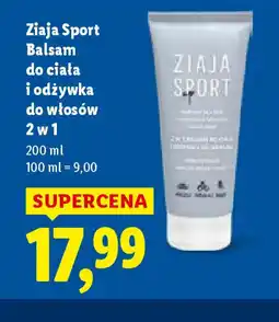 Lidl Ziaja Sport Balsam do ciała i odżywka do włosów 2 w 1 oferta