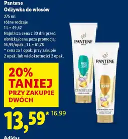 Lidl Pantene Odżywka do włosów oferta