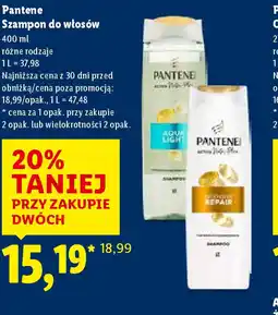 Lidl Szampon do włosów Pantene oferta