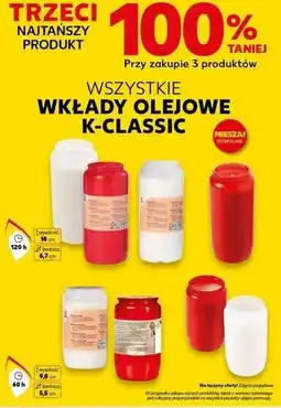 Kaufland Wkład olejowy 120h czerwony K-Classic oferta