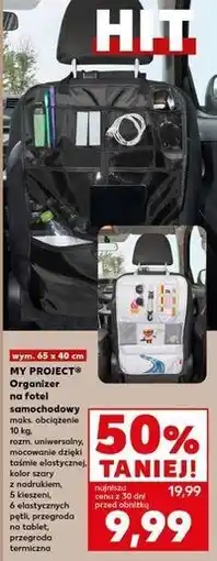 Kaufland Organizer samochodowy na fotel 65 x 40 cm K-Classic Myproject oferta