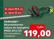 Kaufland Nożyce akumulatorowe żywopłotu 20v Parkside oferta