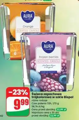 Dino Świeca zapachowa trójkolorowa w szkle Bispol oferta