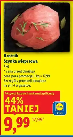 Lidl Szynka wieprzowa Rzeźnik oferta
