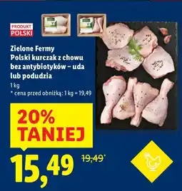 Lidl Uda lub podudzia kurczak Polski z chowu bez antybiotyków Zielone Fermy oferta