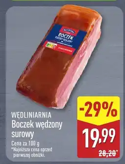 ALDI Boczek wędzony surowy Wędzliniarna Boczek oferta