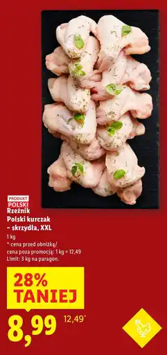 Lidl Skrzydła kurczak Polski XXL Rzeźnik oferta