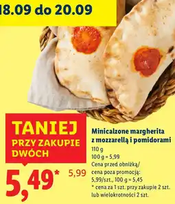Lidl Minicalzone margherita z mozzarellą i pomidorami Lidl oferta
