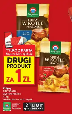 Intermarche Chipsy Przysnacki W Kotle Prażone różne rodzaje oferta