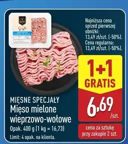 ALDI Mięso mielone wieprzowo-wołowe 400 g 1+1 GRATIS MIESNE SPECJALY oferta