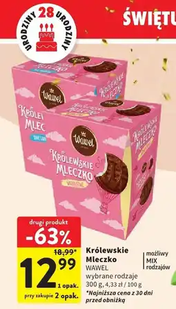 Intermarche Królewskie Mleczko Wawel wybrane rodzaje oferta