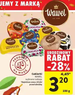Intermarche Cukierki Wawel wybrane rodzaje oferta