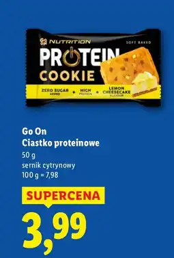 Lidl Ciastko proteinowe Go On sernik cytrynowy oferta