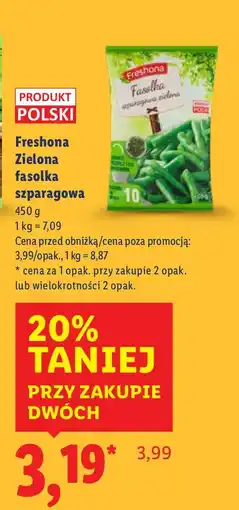 Lidl Fasolka Freshona zielona szparagowa oferta