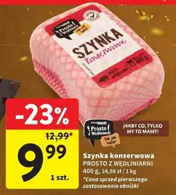 Intermarche Szynka konserwowa Prosto z Wędzlinarni oferta