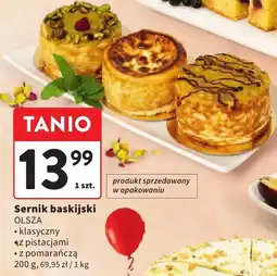 Intermarche Sernik baskijski Olsza klasyczny/z pistacjami/z pomarańczą oferta