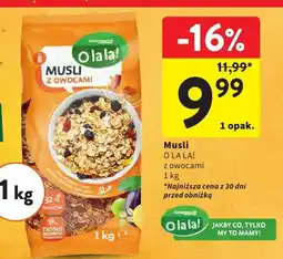 Intermarche Płatki musli O La La! z owocami oferta