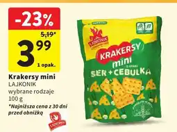 Intermarche Krakersy mini Lajkonik ser+cebulka oferta
