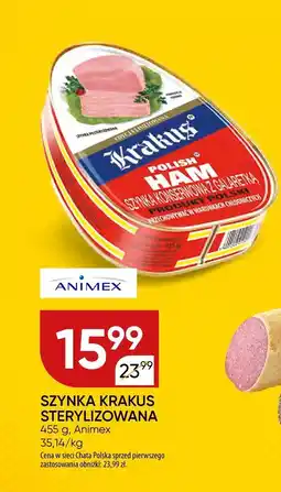 Chata Polska Szynka Krakus sterylizowana Animex oferta