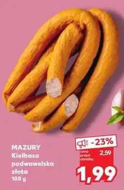 Kaufland MAZURY Kiełbasa podwawelska złota 100 g oferta