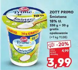 Kaufland ZOTT PRIMO Śmietana 18% tł oferta