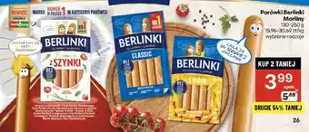 Delikatesy Centrum Parówki Berlinki Morliny oferta