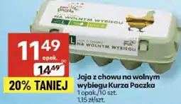 Delikatesy Centrum Jajka z chowu na wolnym wybiegu Kurza Paczka oferta