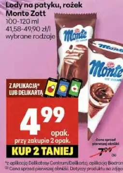 Delikatesy Centrum Lody na patyku Monte Zott oferta