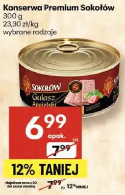 Delikatesy Centrum Konserwa gulasz angielski Sokołów Premium oferta