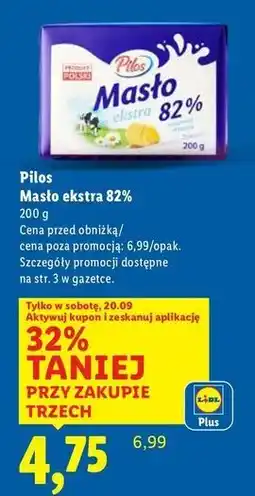 Lidl Masło ekstra Pilos oferta