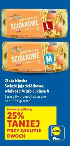 Lidl Jaja ściółkowe kl. m Złota Nioska oferta