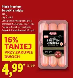 Lidl Serdelki z indyka Pikok oferta