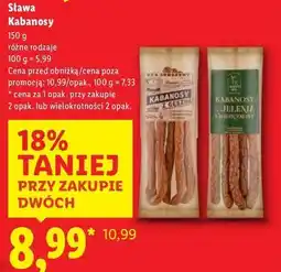Lidl Kabanosy z jelenia Sława oferta