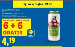 Lidl Piwo Kasztelan Niepasteryzowane oferta