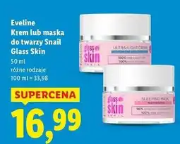 Lidl Maska do twarzy Eveline Glass Skin Snail oferta