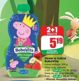 Dino Mus peppa pig jabłko truskawka z bananem Bobovita oferta