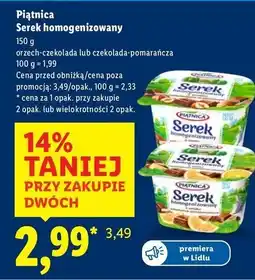 Lidl Serek homogenizowany czekolada-pomarańcza Piątnica oferta