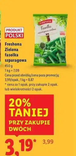 Lidl Fasolka szparagowa zielona Freshona oferta