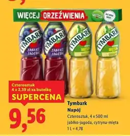 Lidl Napój jabłko jagoda + cytryna mięta Tymbark oferta