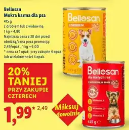 Lidl Karma dla psa z drobiem Bellosan oferta